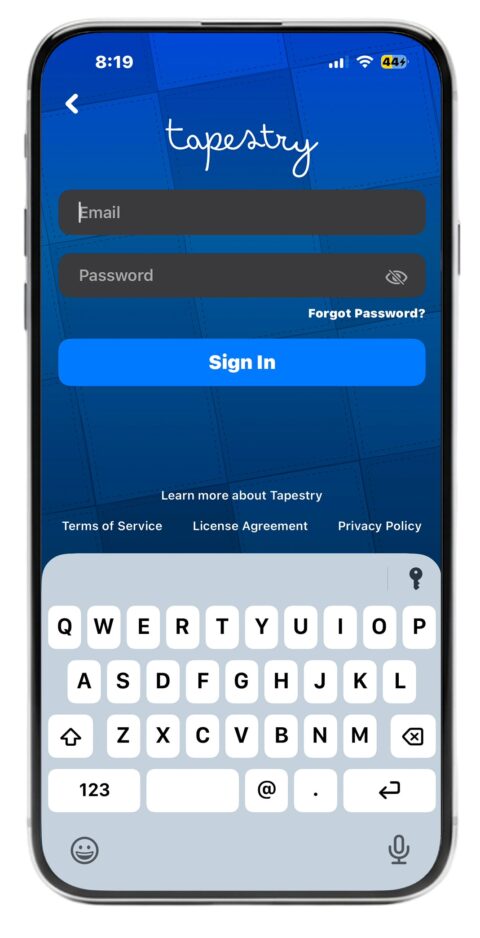 Tapestry login iOS