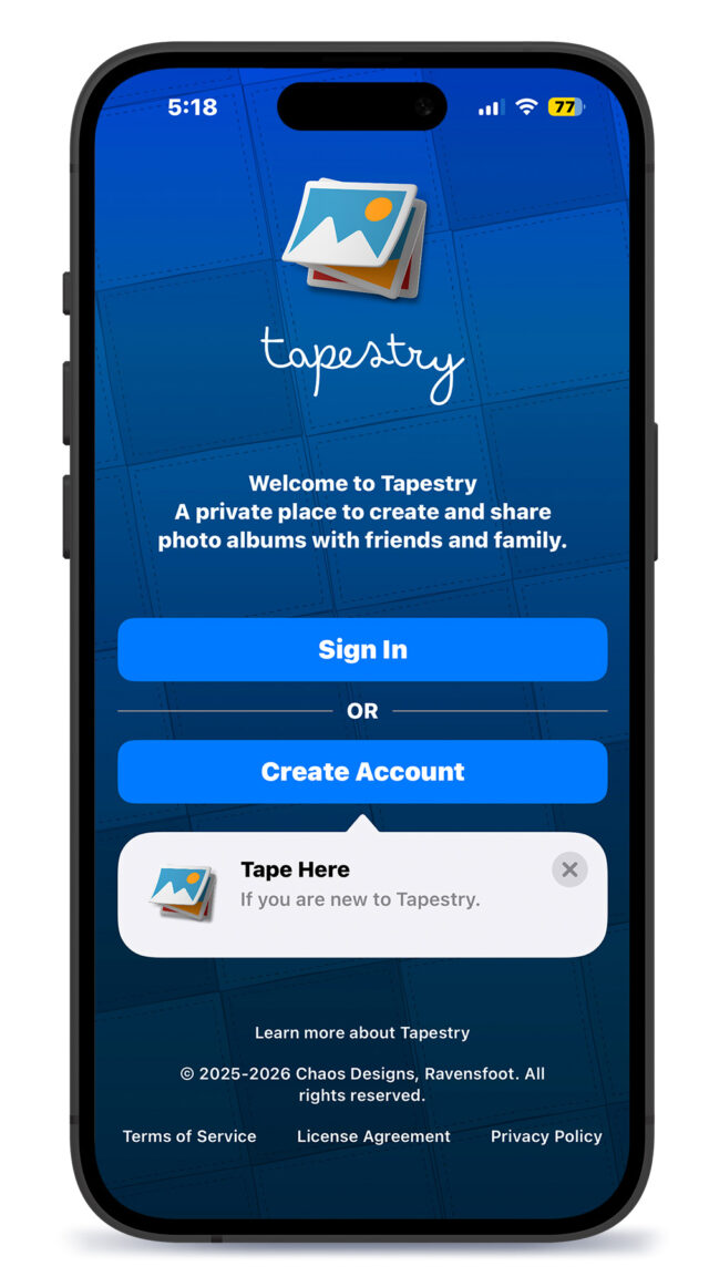 welcome to tapestry iOS